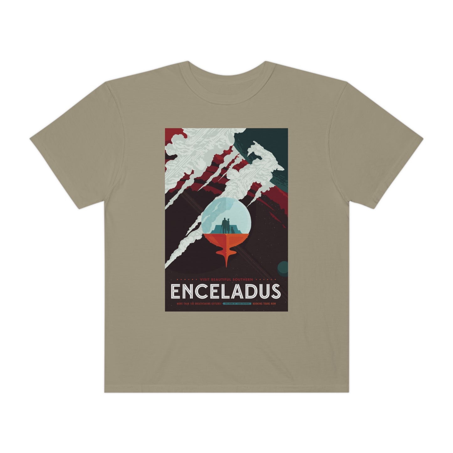 Retrofuturist Enceladus Tourism Print Shirt