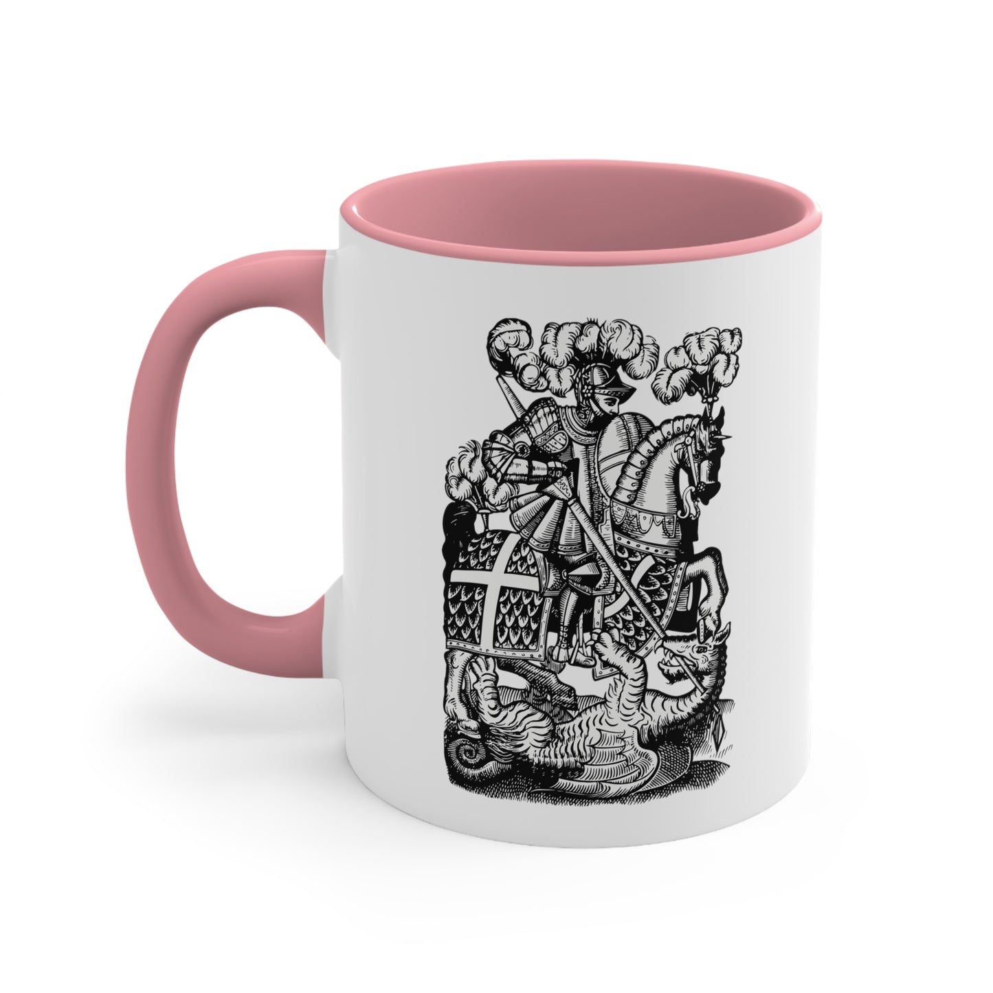 Red Cross Knight Accent Coffee Mug, 11oz