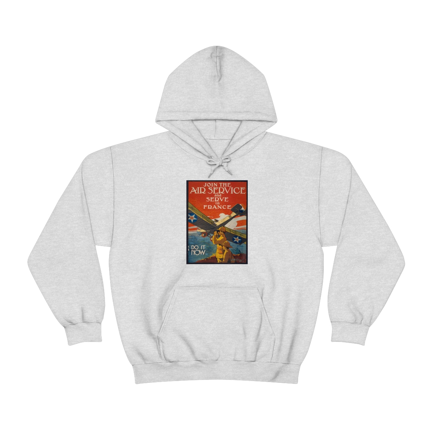 Vintage 'Serve in France' Hooded Sweatshirt