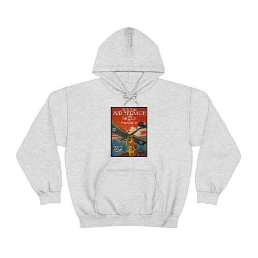 Vintage 'Serve in France' Hooded Sweatshirt