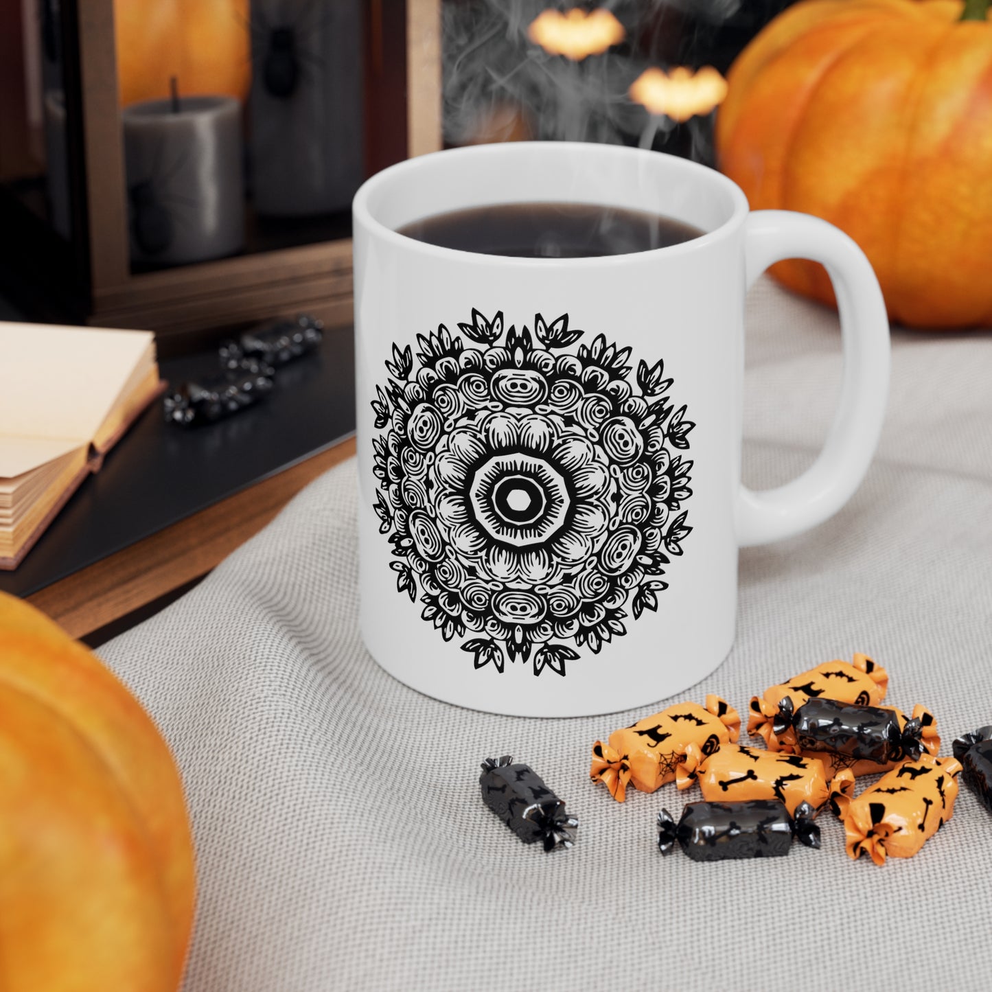 Flower Mandala Ceramic Mug 11oz