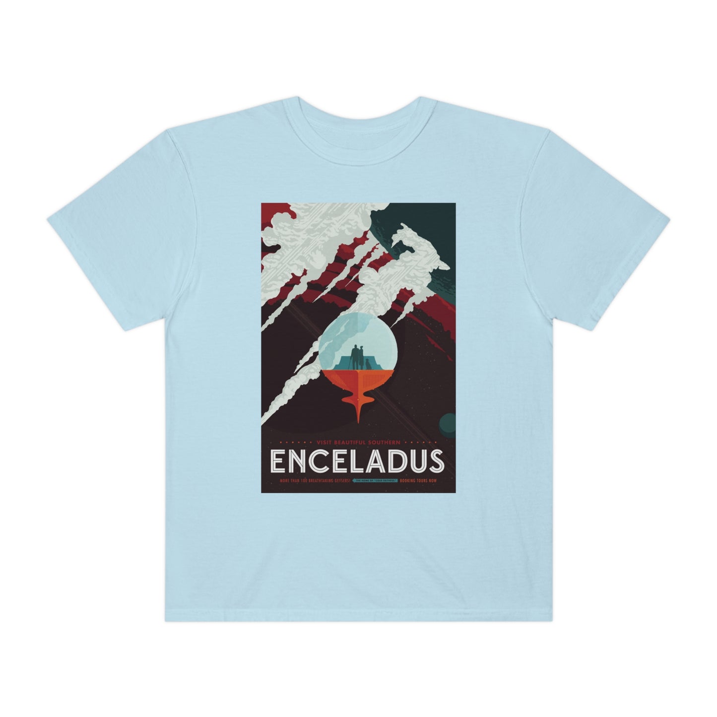 Retrofuturist Enceladus Tourism Print Shirt