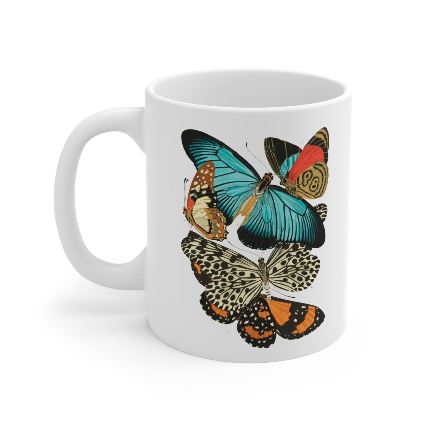 Vintage Butterflies Ceramic Mug 11oz