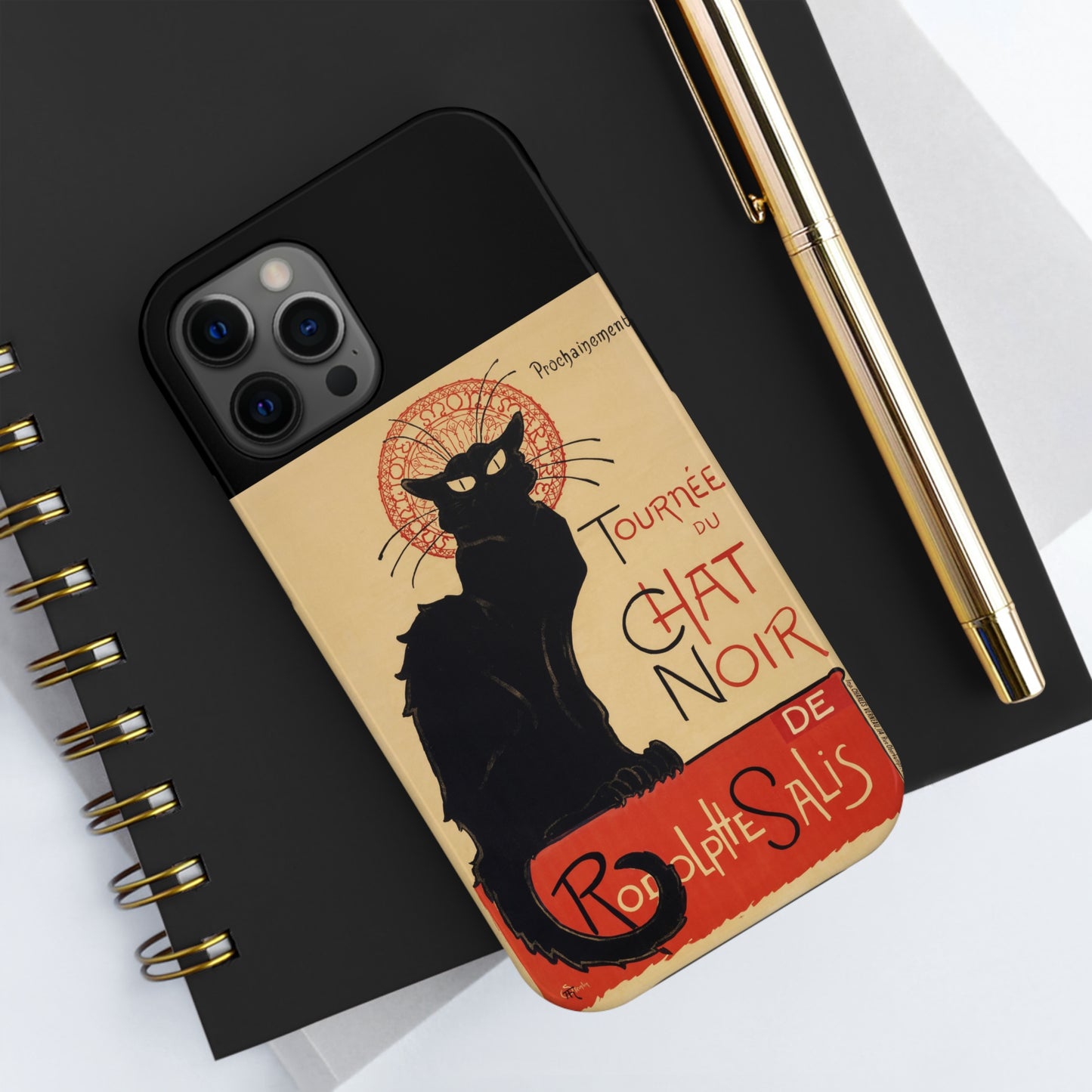 Retro Chat Noir Tough Phone Cases