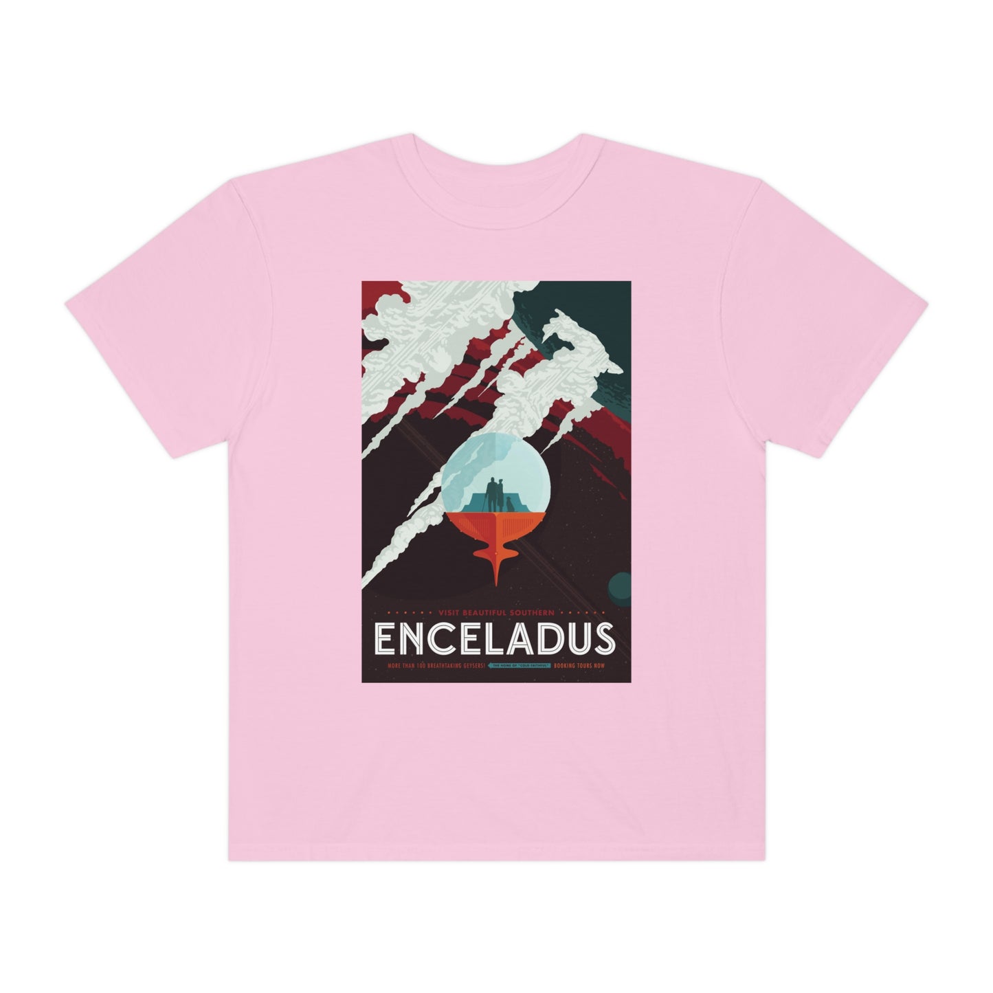 Retrofuturist Enceladus Tourism Print Shirt