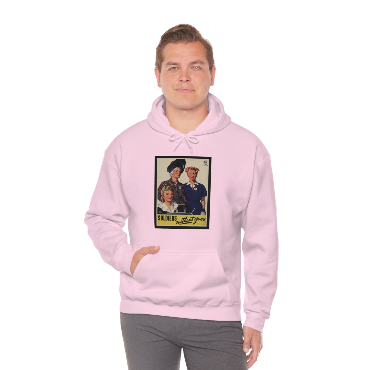 Vintage 'Soldiers Without Guns' Hooded Sweatshirt