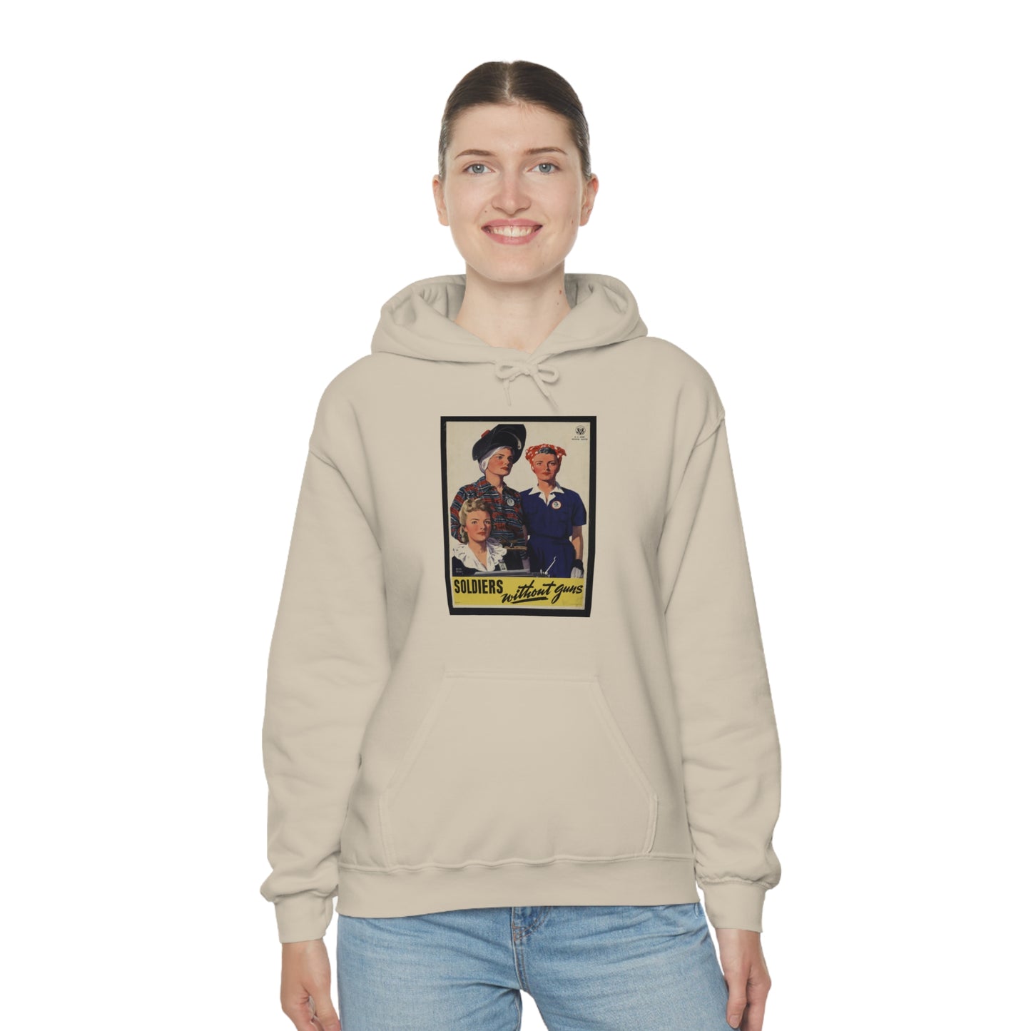 Vintage 'Soldiers Without Guns' Hooded Sweatshirt