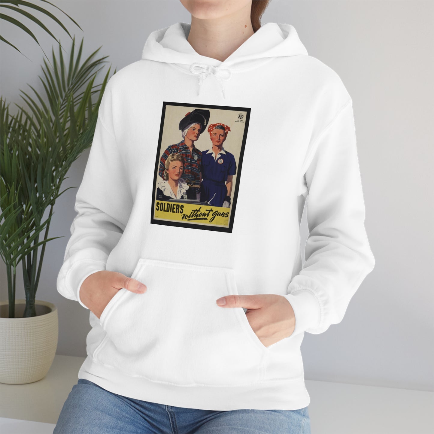 Vintage 'Soldiers Without Guns' Hooded Sweatshirt