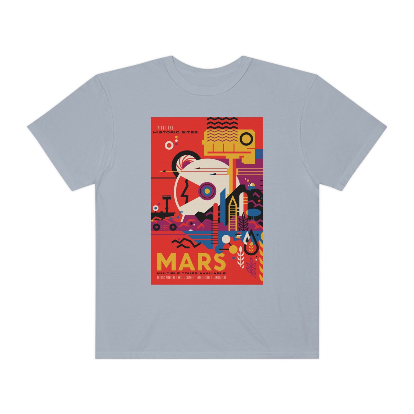 Retrofuturist Mars Tourism Print Shirt