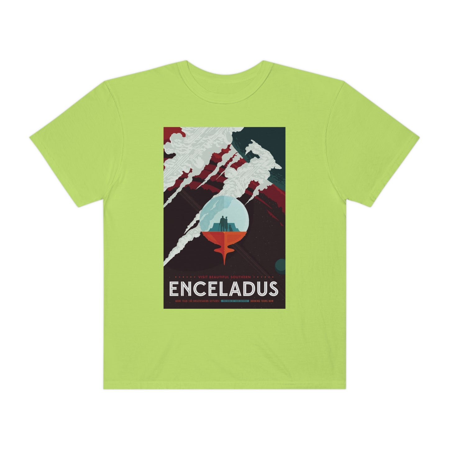 Retrofuturist Enceladus Tourism Print Shirt