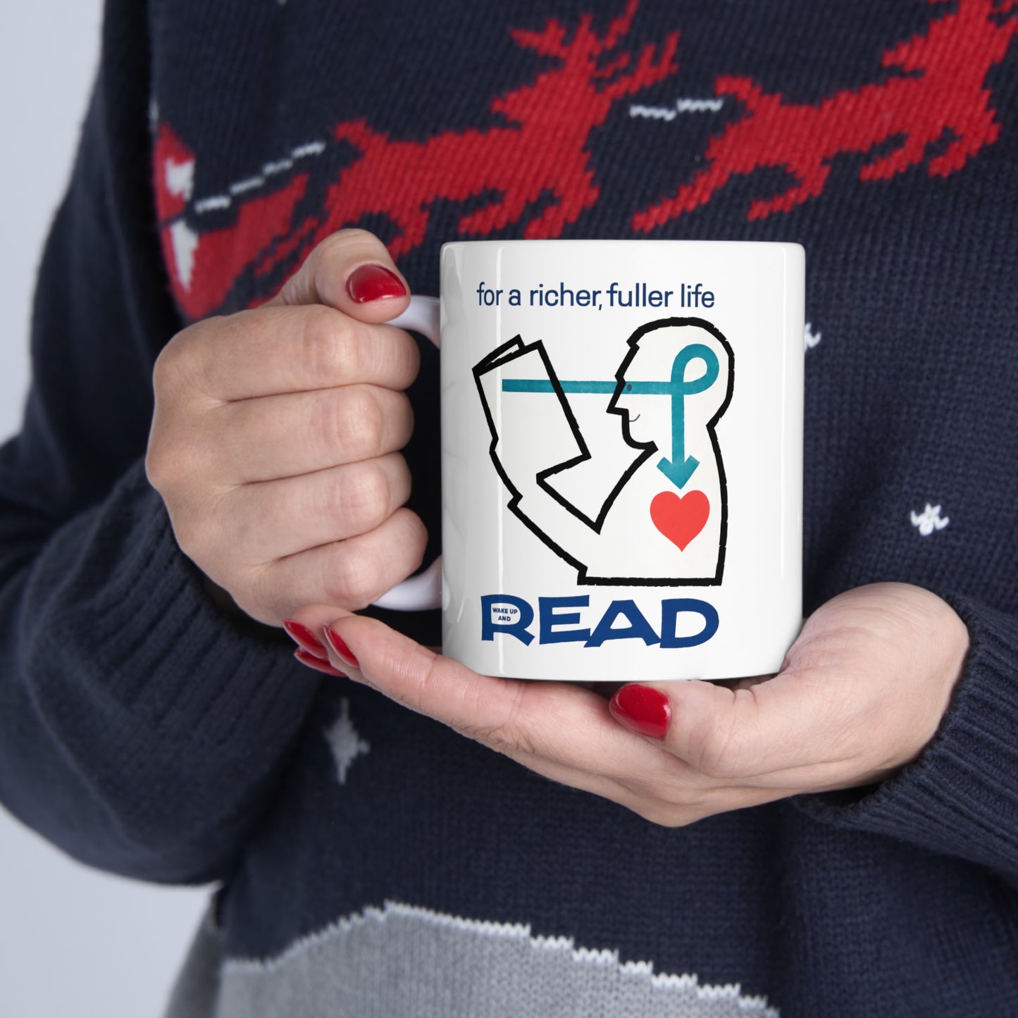 'For a Richer Life, Read' Ceramic Mug 11oz