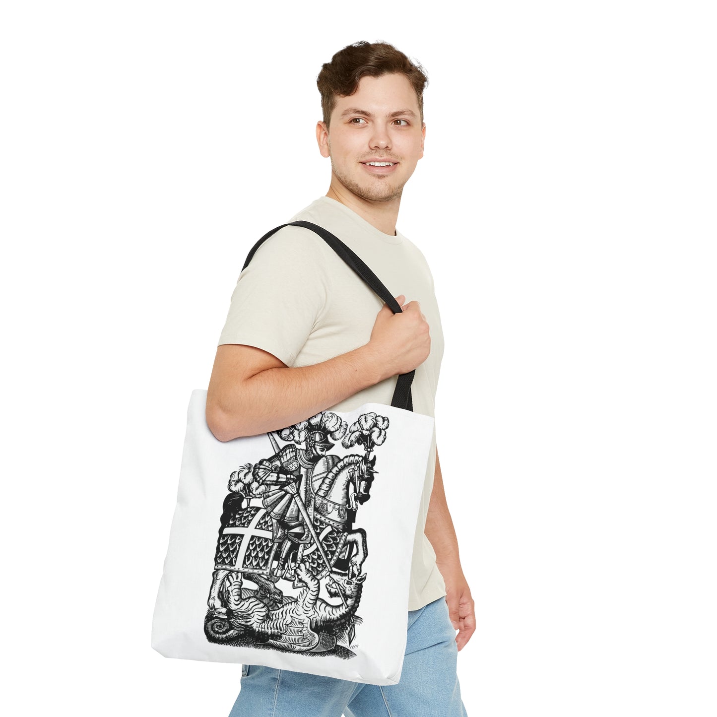 Red Cross Knight Tote Bag