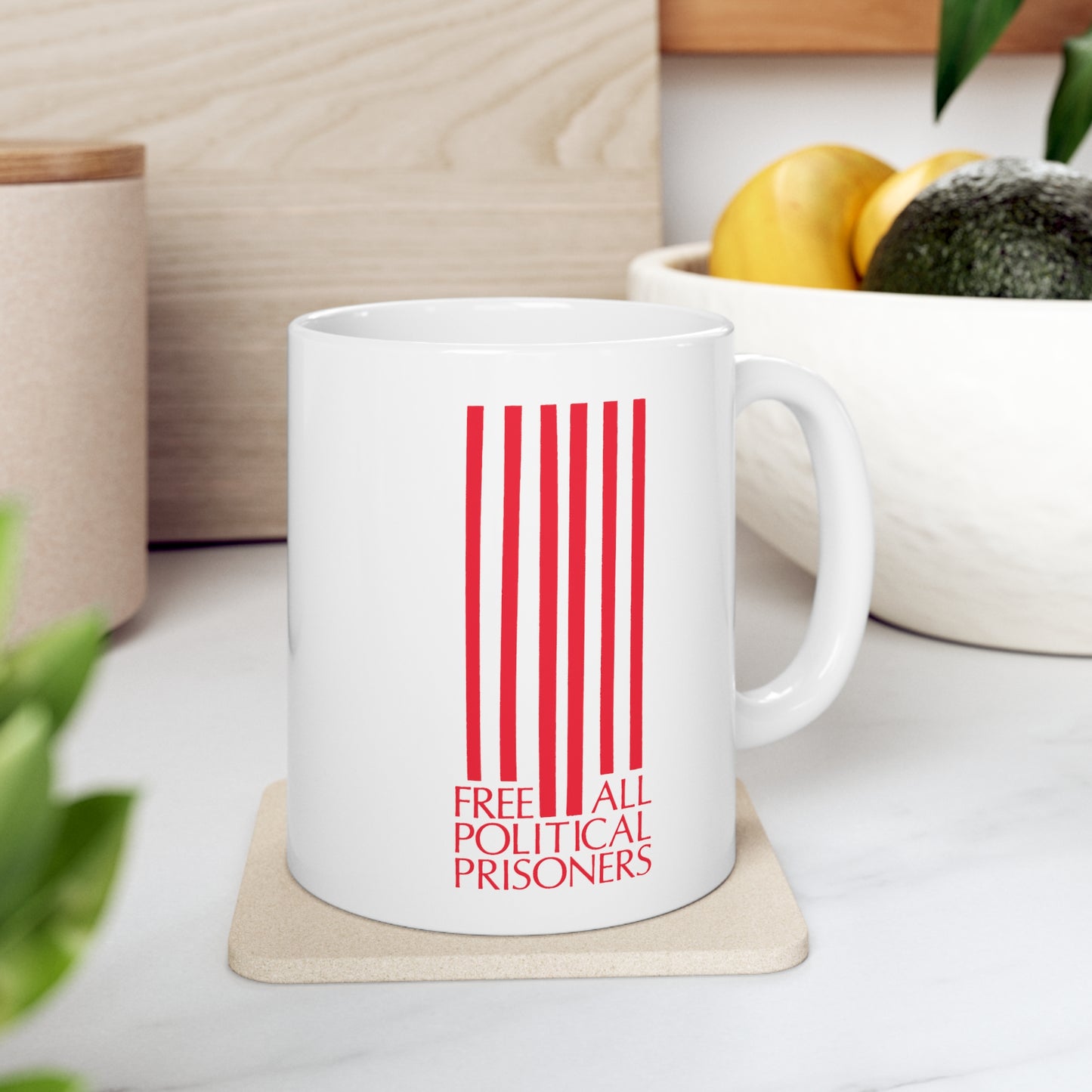 'Free All Political Prisoners' Ceramic Mug 11oz