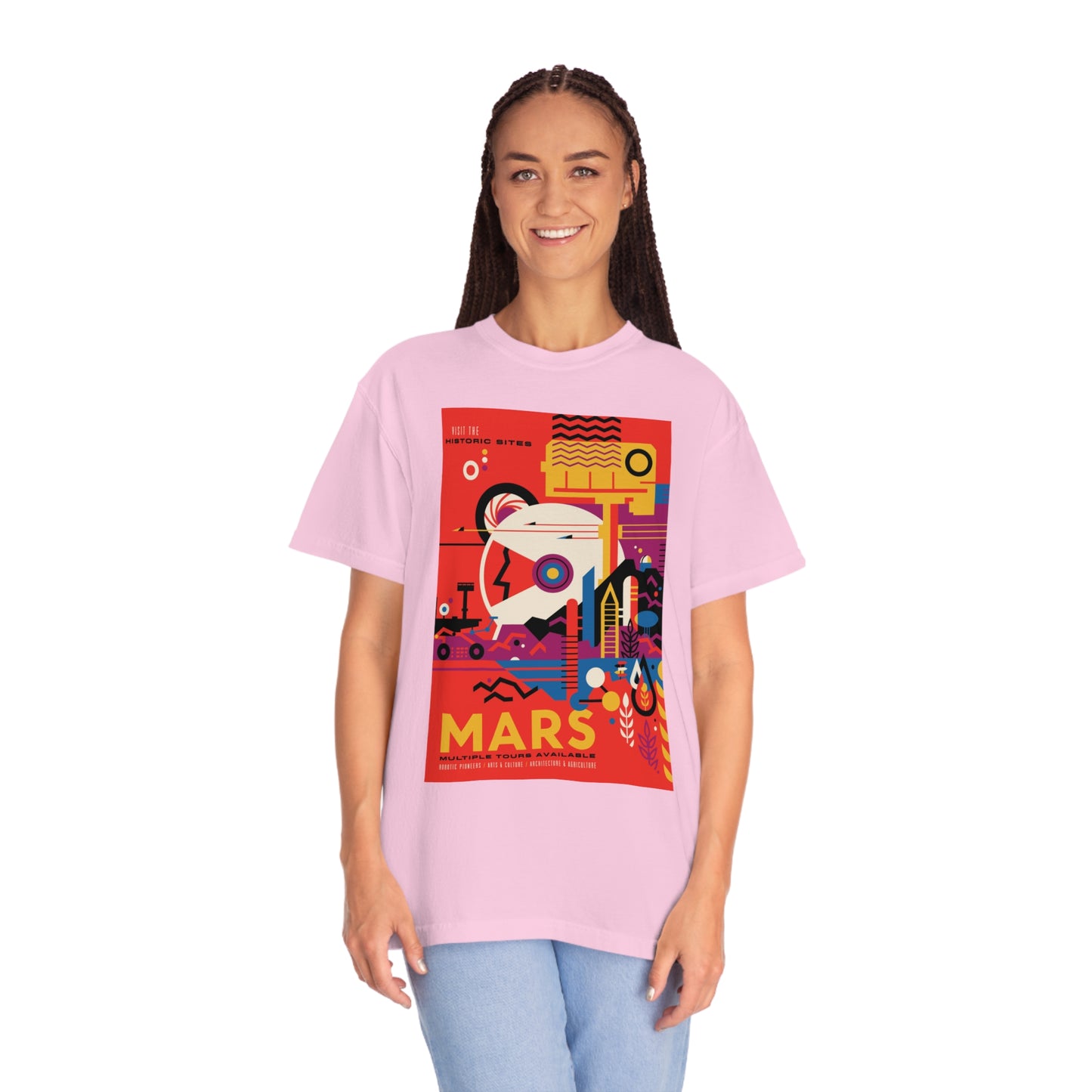 Retrofuturist Mars Tourism Print Shirt