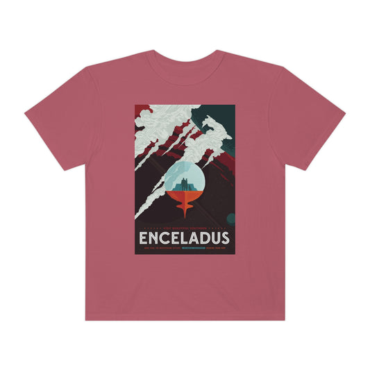 Retrofuturist Enceladus Tourism Print Shirt