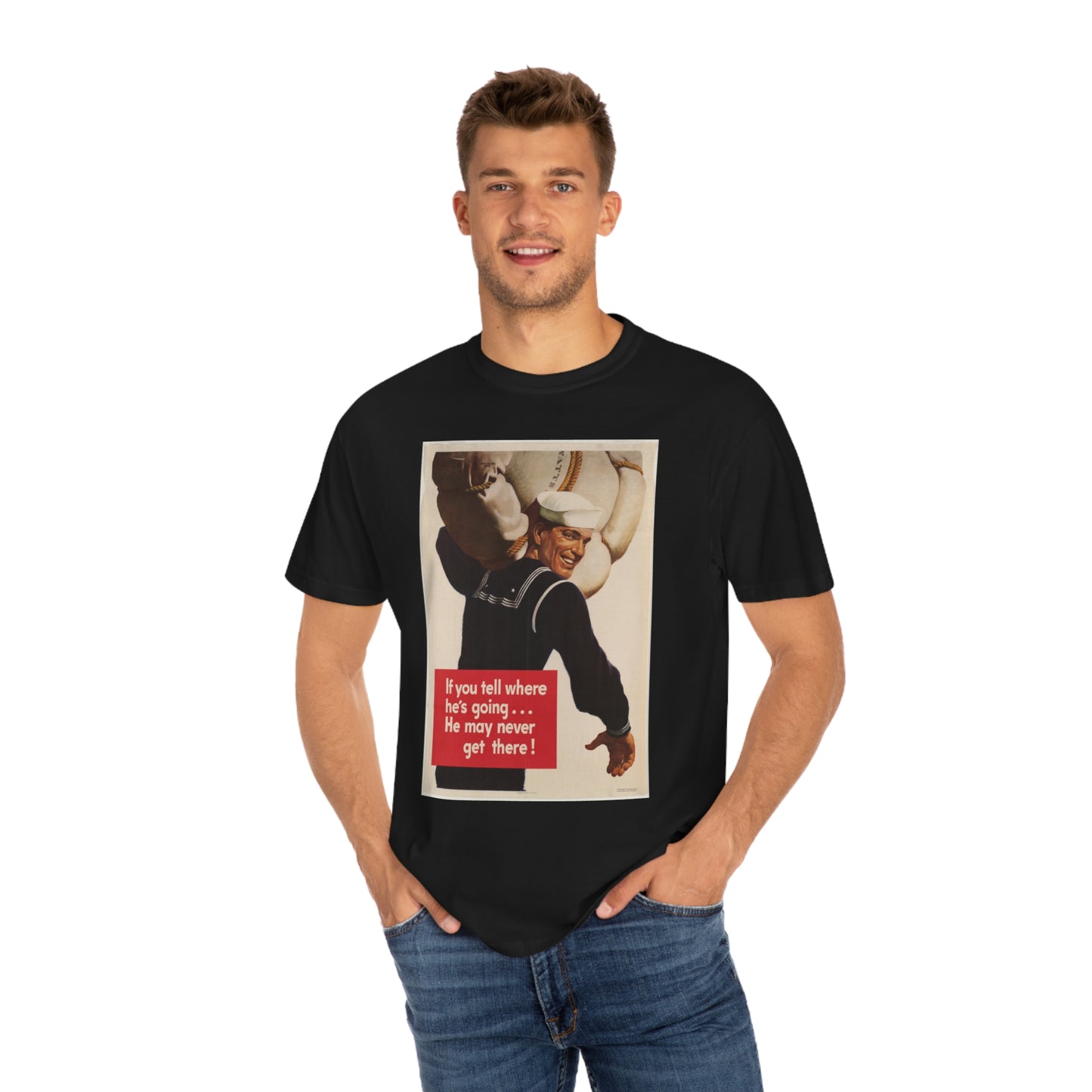 'He May Never Get There' Propaganda Print Shirt