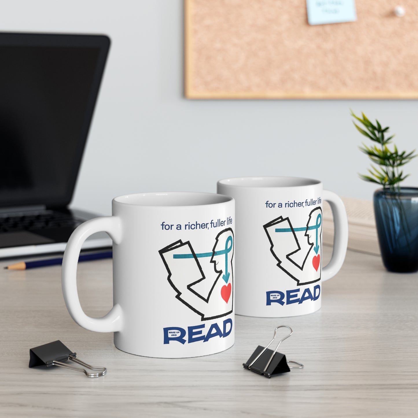 'For a Richer Life, Read' Ceramic Mug 11oz