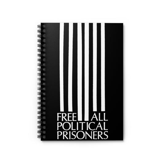 'Free All Political Prisoners' Spiral Notebook - Ruled Line