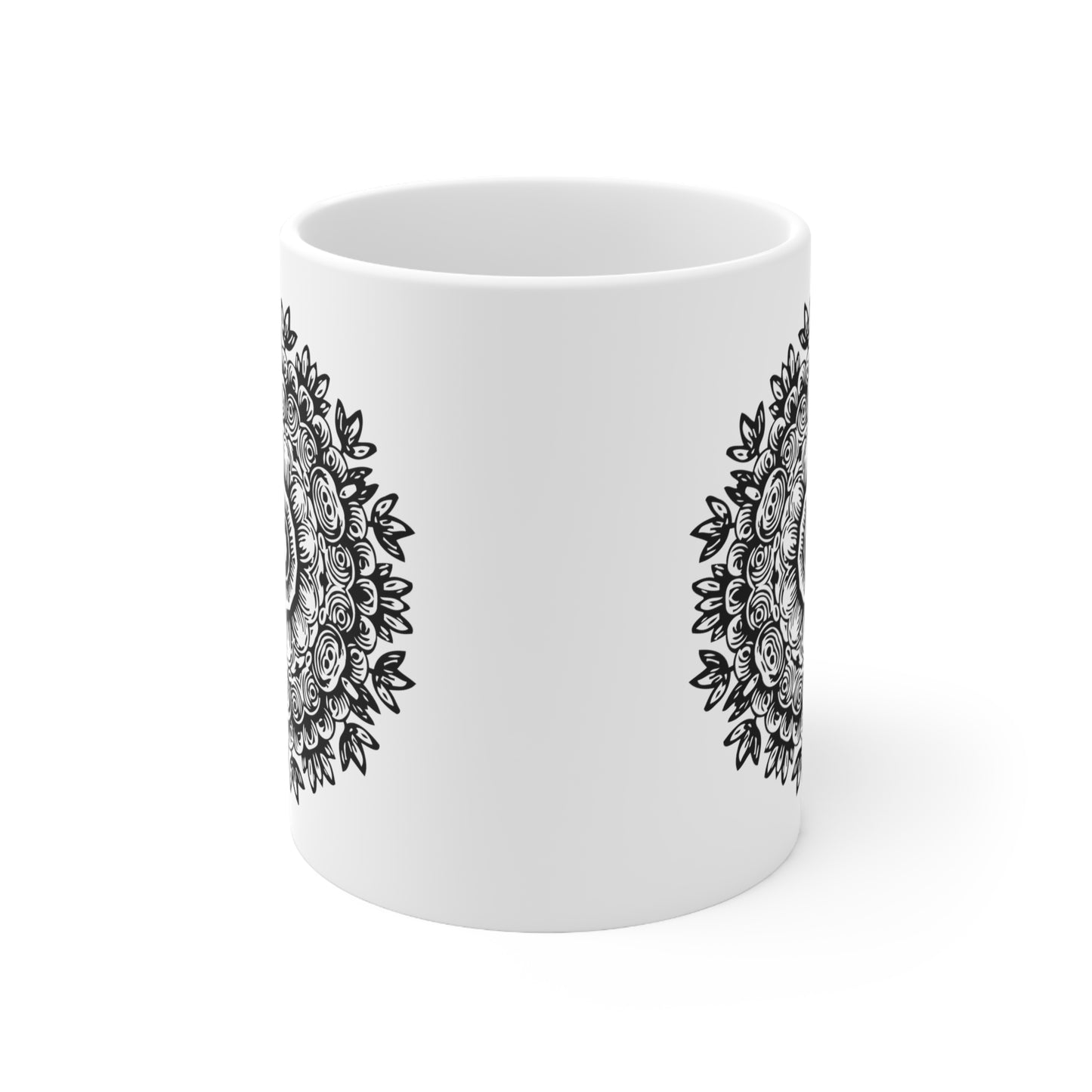 Flower Mandala Ceramic Mug 11oz