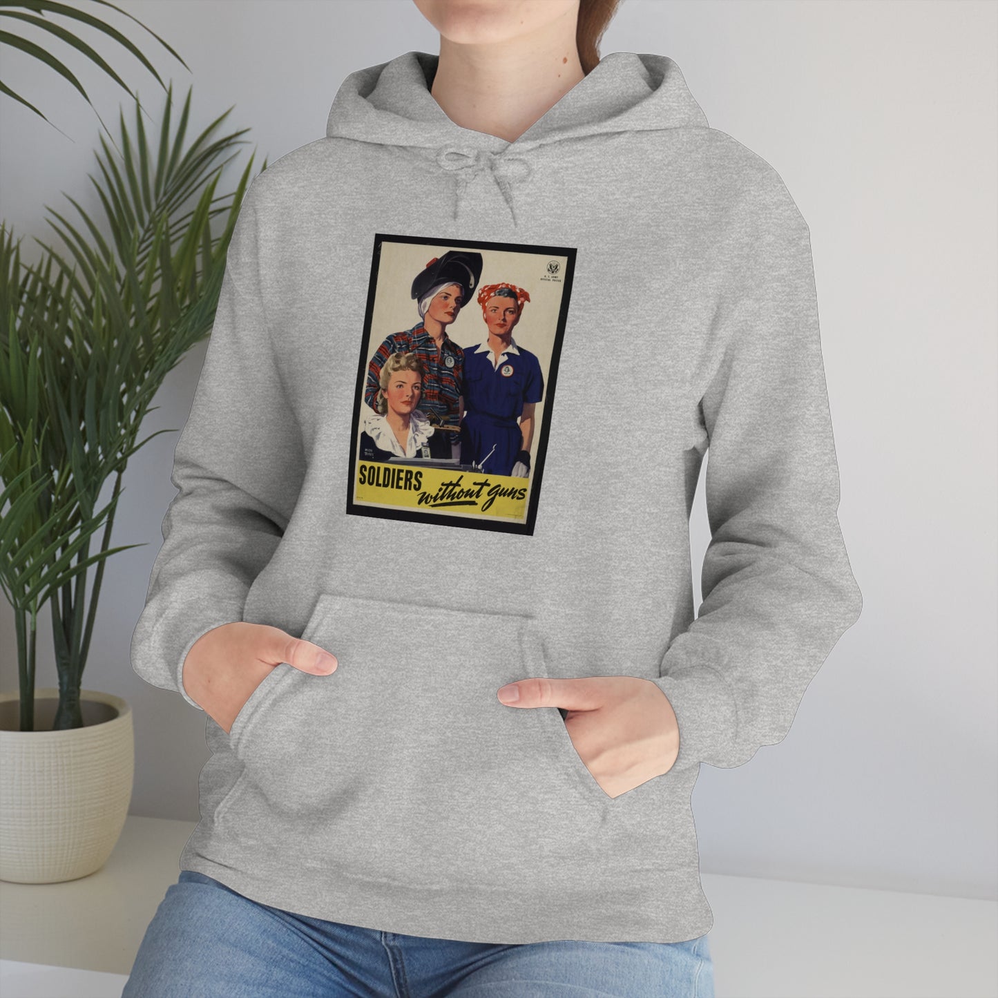 Vintage 'Soldiers Without Guns' Hooded Sweatshirt