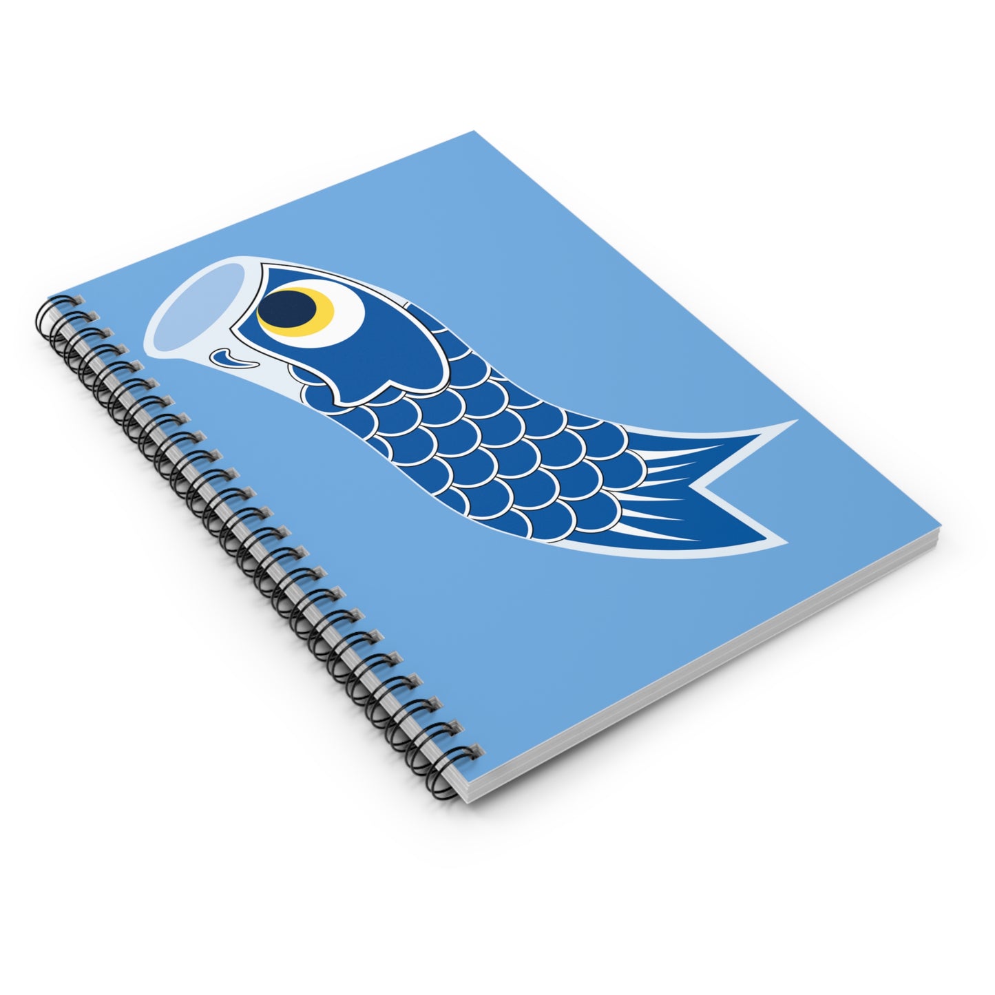 Blue Koinobori (Carp Streamer) Spiral Notebook - Ruled Line