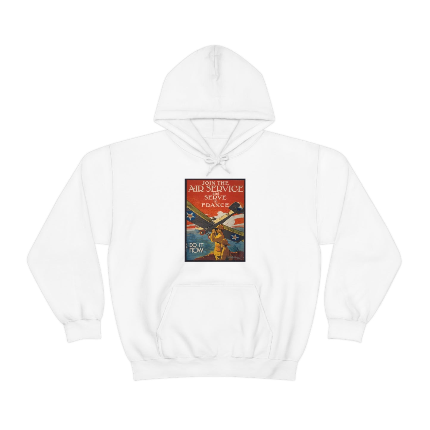 Vintage 'Serve in France' Hooded Sweatshirt