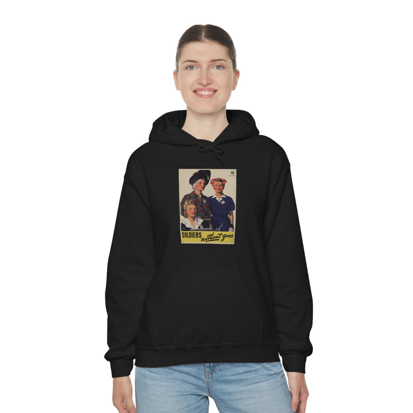 Vintage 'Soldiers Without Guns' Hooded Sweatshirt