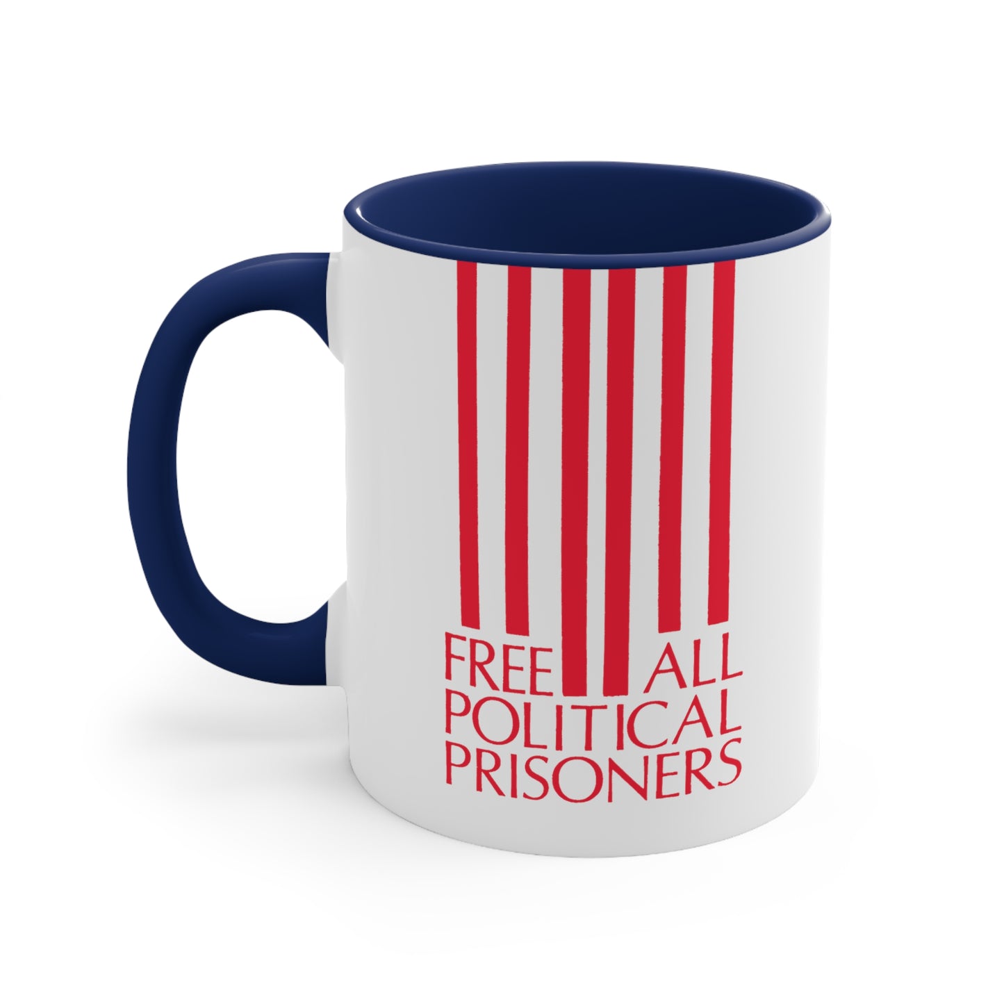 'Free All Political Prisoners' Accent Coffee Mug, 11oz