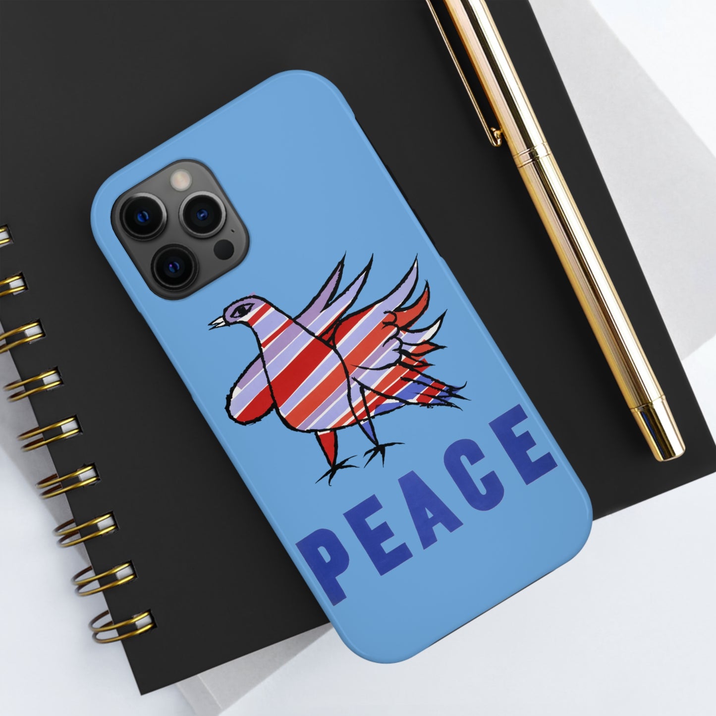 Peace Dove Light Blue Tough Phone Cases